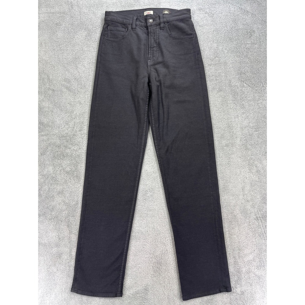 Faherty Pants Women 26 Grayโ Stretch Twill Straight Leg Slim Fit High Rise